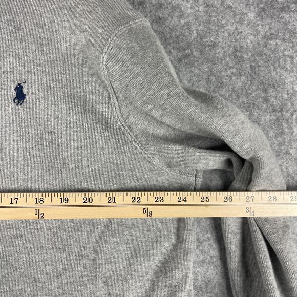Polo Ralph Lauren Sweater Pullover Men XL Gray Cotton Knit Quarter Zip Preppy - Picture 5 of 13